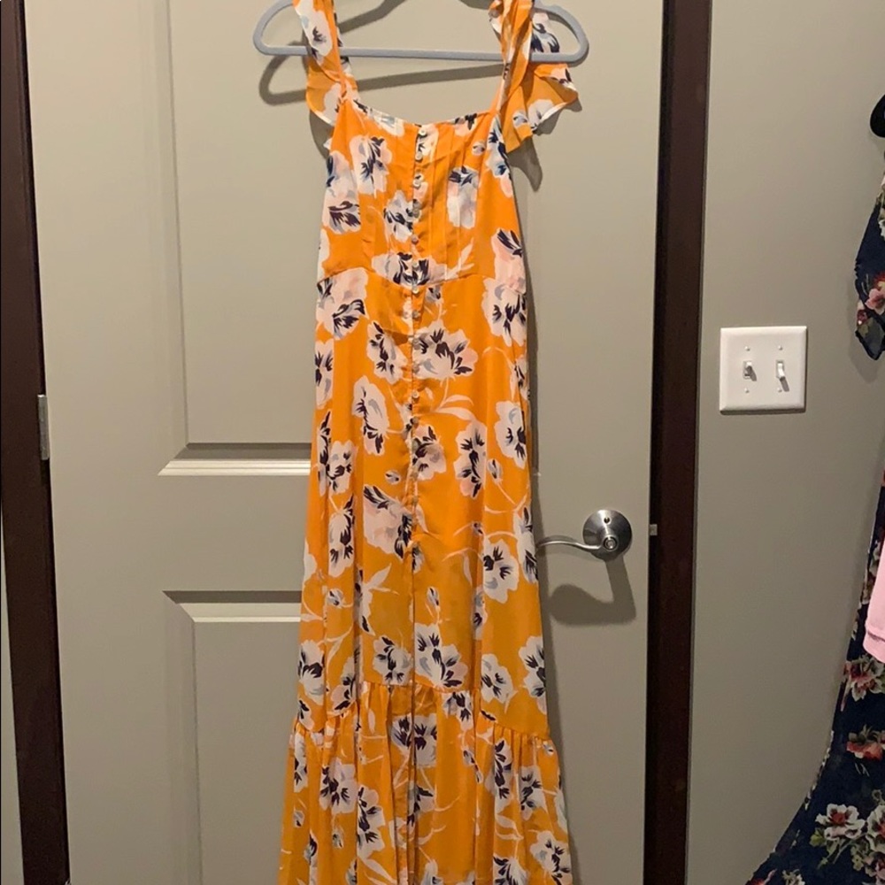 Floor length floral dress